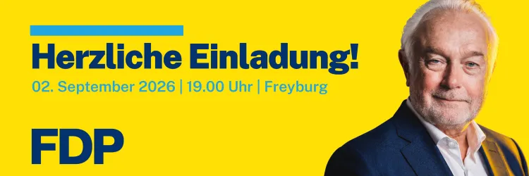 Wirtschaft braucht Klartext. Ein Abend mit Wolfgang Kubicki in Freyburg